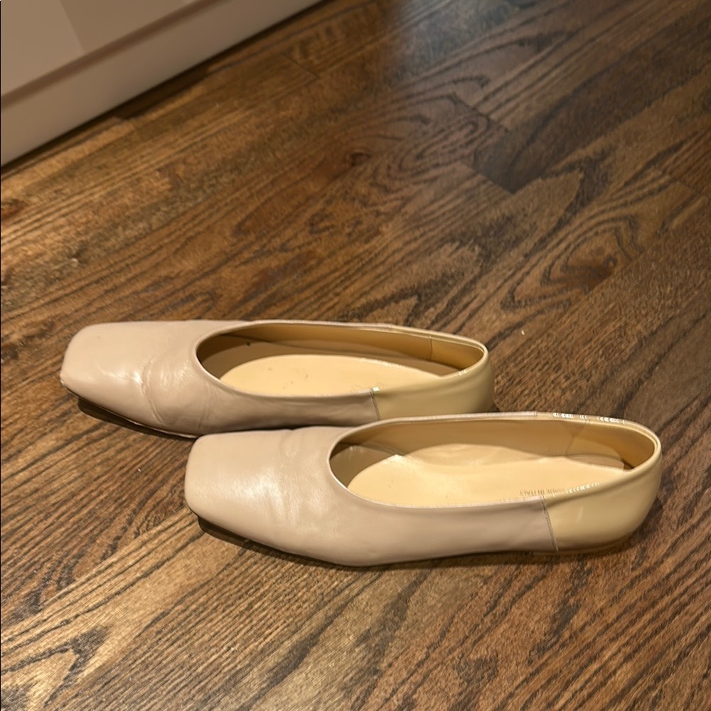 Neutral Square Toe Flats - Picture 5 of 6